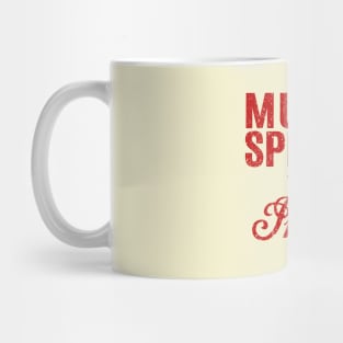 Munro Special - 'The world's fastest Indian' - worn red print Mug